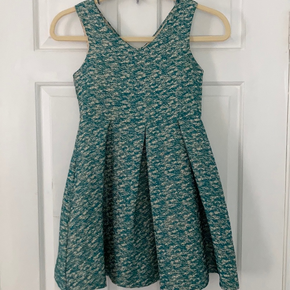 Girls turquoise elegant mini dress by Soprano